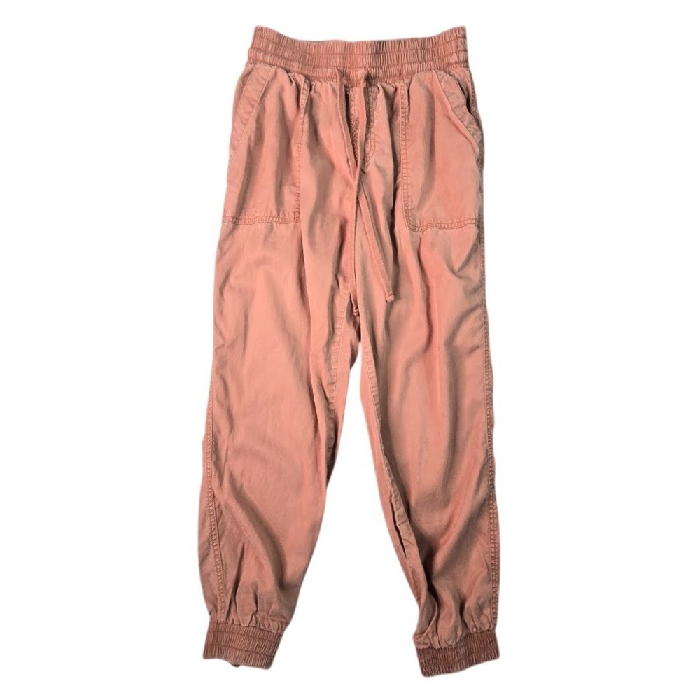 A New Day Camel Brown Jogger Pants Elastic Waist Drawstring Women S Utility Boho